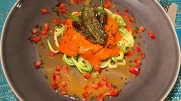 Zucchini Spaghetti mit cremiger Paprikasauce, Donnerstag, 2. März